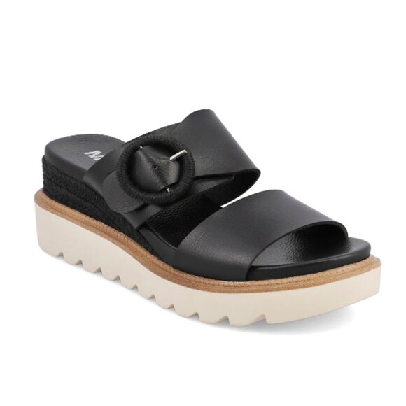 MIA Orla Slip On Platform sandals black cream - 8 - Picture 1 of 15